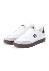 Buty sportowe Sneakersy męskie, Courtbay. Białe buty sportowe na co dzień męskie Fila, z materiału, bez zapięcia, trekkingowe. Za 162.97 zł.