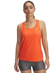 Under Armour Top sportowy w kolorze pomarańczowym rozmiar: S. Pomarańczowe topy damskie Under Armour, s, bez wzorów, z materiału, bez kołnierzyka. Za 88.02 zł.