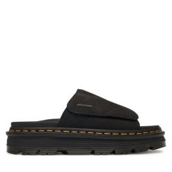 Klapki Dr. Martens. Czarne klapki damskie Dr. Martens, bez wzorów, bez obcasa. Za 543.99 zł.