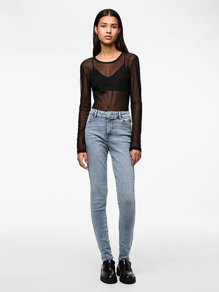 Pieces Dżinsy "Dana" - Skinny fit - w kolorze błękitnym rozmiar: S/L30. Niebieskie jeansy damskie Pieces, z podwyższonym stanem. Za 70.08 zł.