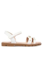 Patrizia Pepe Sandały PPK320.06 Kremowy. Białe sandały dziewczęce Patrizia Pepe, ze skóry, bez zapięcia. Za 329.99 zł.