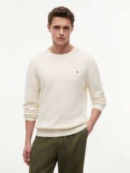 Tommy Hilfiger sweter z dzianiny Mężczyźni Bawełna (100%) beżowy, L. Brązowe swetry męskie Tommy Hilfiger, l, bez wzorów, z bawełny, bez kołnierzyka. Za 529.95 zł.