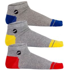 Skarpetki sportowe dla dorosłych Gark 3PPK Socks. Szare skarpetki męskie Joma, bez wzorów, z bawełny. Za 19.99 zł.