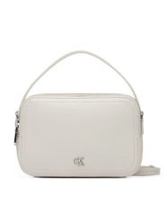 Calvin Klein Torebka Ck Hardware Camera Bag LV04F3678G Beżowy jasny. Brązowe torebki klasyczne damskie CALVIN KLEIN, bez wzorów, ze skóry, bez dodatków. Za 409.99 zł.