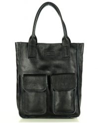 Torebka damska czarna MARCO MAZZINI s131a. Czarne shopper bag damskie bez wzorów, z materiału. Za 322.05 zł.