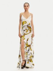 Versace Jeans Couture Sukienka letnia 78HAO900 Biały Regular Fit. Białe sukienki damskie Versace Jeans Couture, na lato, bez wzorów, z jeansu, bez kołnierzyka, bez ramiączek. Za 1,989.00 zł.