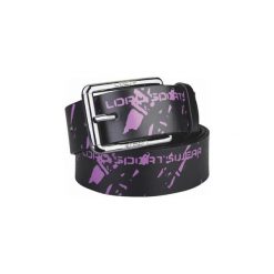 Pasek Loap Foni w kolorze fioletowym. Czarne paski męskie YOA, bez wzorów, z materiału. Za 113.99 zł.