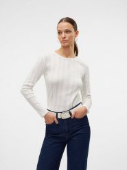 Vero Moda Koszulka w kolorze białym rozmiar: XXL. Białe bluzki damskie Vero Moda, xxl, bez wzorów, z bawełny, bez kołnierzyka, bez ramiączek. Za 41.69 zł.