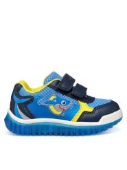 Geox Sneakersy B Lightyloo B555ZA 0BC14 CF44D Niebieski. Niebieskie buty sportowe chłopięce Geox, ze skóry, bez zapięcia. Za 149.99 zł.