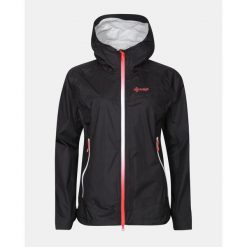 Damska kurtka typu hardshell Kilpi HURRICANE-W. Czarne kurtki damskie Kilpi, bez wzorów, z hardshellu, bez kaptura. Za 659.60 zł.