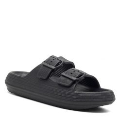 Klapki MEXX. Czarne klapki damskie Mexx, bez wzorów, bez obcasa. Za 69.99 zł.