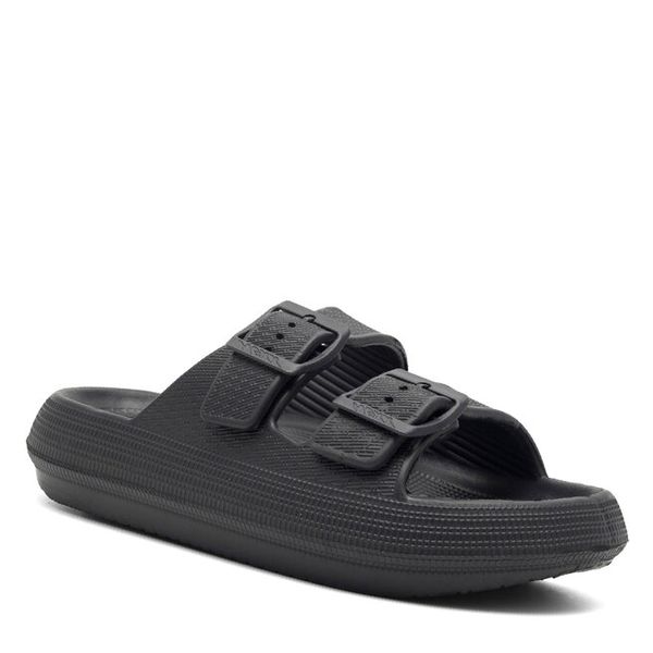 Klapki MEXX. Czarne klapki damskie Mexx, bez wzorów, bez obcasa. Za 69.99 zł.