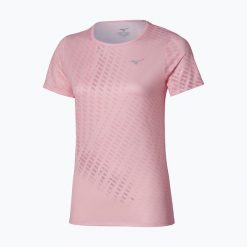 Koszulka do biegania damska Mizuno Core Graphic Tee. Czerwone topy sportowe damskie Mizuno, s, bez wzorów, ze skóry, bez ramiączek. Za 169.99 zł.