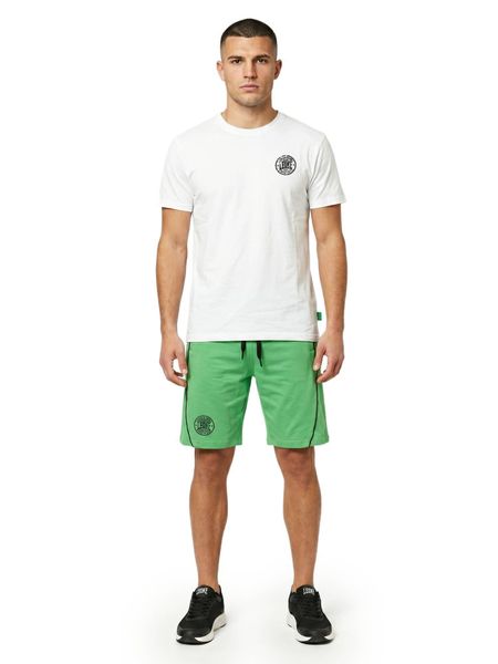 Komplet męski: koszulka + spodenki bermudy Fluo. Brązowe szorty męskie LEONE 1947 APPAREL, na lato, bez wzorów, z dresówki. Za 294.70 zł.