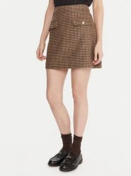 Barbour Spódnica mini Sophia LSK0130MI11 Brązowy Regular Fit. Brązowe spódniczki damskie Barbour, bez wzorów, z bawełny, mini. Za 549.99 zł.