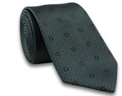 Elegancki Krawat Męski w Delikatny Rzucik, Grochy -6,5cm- Chattier, Srebrny. Szare krawaty i muchy męskie Chattier, bez wzorów, z tkaniny, eleganckie. Za 49.00 zł.