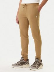 Polo Ralph Lauren Spodnie dresowe 710881518502 Beżowy Regular Fit. Brązowe spodnie dresowe męskie Polo Ralph Lauren, bez wzorów, z dresówki. Za 729.99 zł.