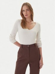 Kontatto Sweter 3M0818C Écru Slim Fit. Swetry klasyczne damskie Kontatto, m, z syntetyku, bez kołnierzyka. Za 249.99 zł.