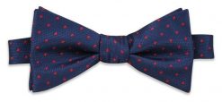 Chabrowa Elegancka Wiązana Mucha -EM Men's Accessories- Męska, w Czerwone Kwadraciki. Czerwone krawaty i muchy męskie Em men's accessories, bez wzorów, eleganckie. Za 59.99 zł.