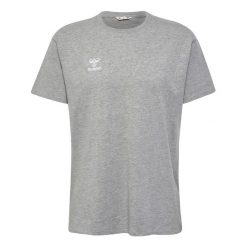 Koszulka hmlGO 2.0 T-SHIRT S/S. Szare t-shirty sportowe męskie HUMMEL, m, bez ramiączek, do piłki nożnej. Za 122.50 zł.