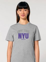 American Universities Koszulka "NYU" w kolorze szarym rozmiar: XXL. Szare bluzki damskie American Universities, xxl, bez wzorów, z bawełny, bez kołnierzyka, bez ramiączek. Za 61.46 zł.