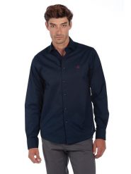 The Time of Bocha Koszula w kolorze granatowym rozmiar: XXL. Niebieskie koszule męskie The Time of Bocha, xxl, bez wzorów, z bawełny, bez kołnierzyka, bez ramiączek. Za 119.12 zł.