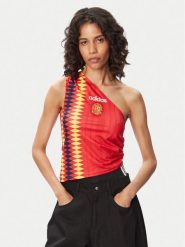 Adidas Top Spain Reconstructed Bringback KE2292 Czerwony Slim Fit. Czerwone topy sportowe damskie Adidas, m, bez wzorów, z syntetyku, bez ramiączek. Za 399.99 zł.