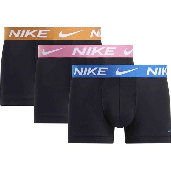 Bokserki Nike Trunk 3Pk Dorośli. Czarne bokserki męskie Nike, bez wzorów, z elastanu. Za 224.99 zł.