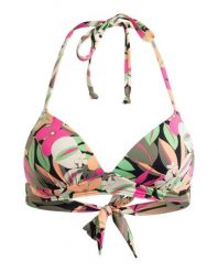Stanik bikini na szyję dla Kobiety PRINTED BEACH CLASSICS Czarny. Czarne bikini damskie Roxy, bez wzorów. Za 129.00 zł.