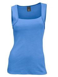 Heine Top w kolorze niebieskim rozmiar: 40. Niebieskie topy damskie Heine, bez wzorów, bez kołnierzyka. Za 39.95 zł.