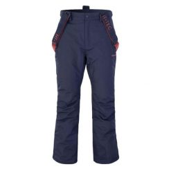 Męskie Spodnie Z Logo Darin. Niebieskie spodnie materiałowe męskie Hi-tec, bez wzorów, z materiału. Za 330.85 zł.