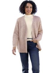 Heine Kardigan w kolorze szaroróżowym rozmiar: 36. Różowe kardigany damskie Heine, bez wzorów, z tkaniny. Za 82.99 zł.