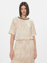 Liu Jo Bluzka TA4060 J4623 Beżowy Regular Fit. Brązowe bluzki damskie Liu Jo, s, bez wzorów, z syntetyku, bez ramiączek. Za 359.99 zł.