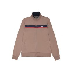 Kurtka z dresu Fila Sagano. Brązowe kurtki treningowe męskie Fila, m, bez wzorów, z dresówki, do biegania. Za 321.60 zł.