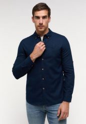 Męska Koszula MUSTANG Rawlins Navy Blazer 1014773 5324. Niebieskie koszule męskie Mustang, m, bez wzorów, bez kołnierzyka, bez ramiączek. Za 139.99 zł.