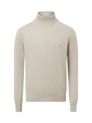 BOSS Orange sweter z dzianiny z zawartością kaszmiru - Akiro_S Mężczyźni Bawełna beżowy, L. Brązowe swetry męskie Boss Orange, l, bez wzorów, z bawełny, bez kołnierzyka. Za 629.95 zł.