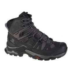 Buty Salomon Quest 4 Gtx M 412926 czarne. Czarne buty trekkingowe męskie z gumy, bez zapięcia. Za 1,113.00 zł.