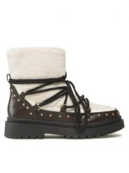 DeeZee Botki WS5592-21 Beżowy. Brązowe botki damskie DeeZee, ze skóry, bez obcasa, na płaskiej podeszwie, bez zapięcia. Za 199.99 zł.