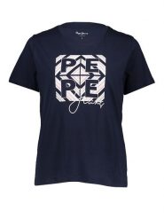 Pepe Jeans Koszulka w kolorze granatowym rozmiar: XS. Niebieskie bluzki damskie Pepe Jeans, xs, bez wzorów, z bawełny, bez kołnierzyka, bez ramiączek. Za 76.95 zł.