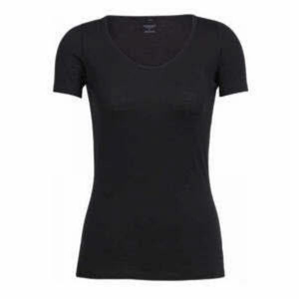 Koszulka damska Icebreaker Siren SS Sweetheart T-Shirt. Czarne bluzki damskie Icebreaker, m, bez wzorów, sportowe, bez kołnierzyka, bez ramiączek. Za 296.55 zł.