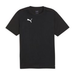 Koszulka Puma. Czarne t-shirty sportowe męskie Puma, l, z materiału, bez ramiączek, do piłki nożnej. Za 179.50 zł.