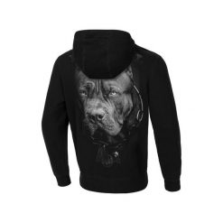 Bluza męska Pitbull z kapturem Born In 1989. Czarne bluzy sportowe męskie PITBULL, bez wzorów, sportowe, bez kołnierzyka, bez ramiączek. Za 189.99 zł.