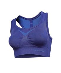 Crop Top Brubeck WEBSTER FUNCTION. Niebieskie topy sportowe damskie Brubeck, s, bez wzorów, z dzianiny, bez ramiączek. Za 99.99 zł.