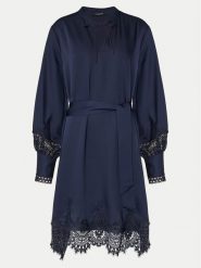 Bruuns Bazaar Sukienka codzienna Felicia BBW4269 Granatowy Loose Fit. Niebieskie sukienki damskie Bruuns Bazaar, na co dzień, bez wzorów, z syntetyku, bez kołnierzyka, bez ramiączek, proste. Za 599.99 zł.