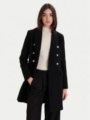 Morgan Płaszcz wełniany 252-GATIM.F Czarny Regular Fit. Czarne płaszcze damskie Morgan, na zimę, bez wzorów, z syntetyku. Za 929.99 zł.