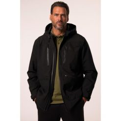 Męska Kurtka funkcjonalna outdoorowa kaptur bloki kolorów wiele kieszeni. Czarne kurtki męskie JAY-PI, m, bez wzorów, z materiału, bez kaptura. Za 699.99 zł.
