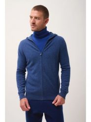 Just Cashmere Kaszmirowy kardigan "Elliot" w kolorze niebieskim rozmiar: XXL. Niebieskie kardigany męskie Just Cashmere, xxl, bez wzorów, z kaszmiru, bez kołnierzyka. Za 456.99 zł.