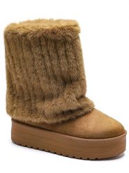 C'M Botki zimowe w kolorze jasnobrązowym rozmiar: 41. Brązowe botki damskie C'M, na zimę, bez obcasa, na platformie, bez zapięcia. Za 160.96 zł.