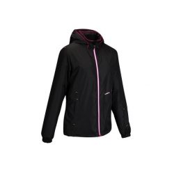 Kurtka narciarska SKI-P JKT 100 damska. Czarne kurtki damskie WED'ZE, xl, bez wzorów, z materiału, bez kaptura, narciarskie. W wyprzedaży za 84.99 zł.