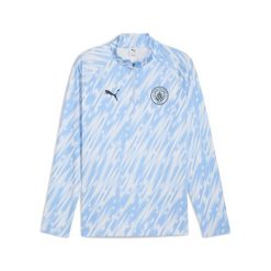 Męska bluza przedmeczowa z zamkiem 1/4 Manchester City PUMA Silver Sky Blue. Niebieskie bluzy bez kaptura męskie Puma, m. Za 349.00 zł.